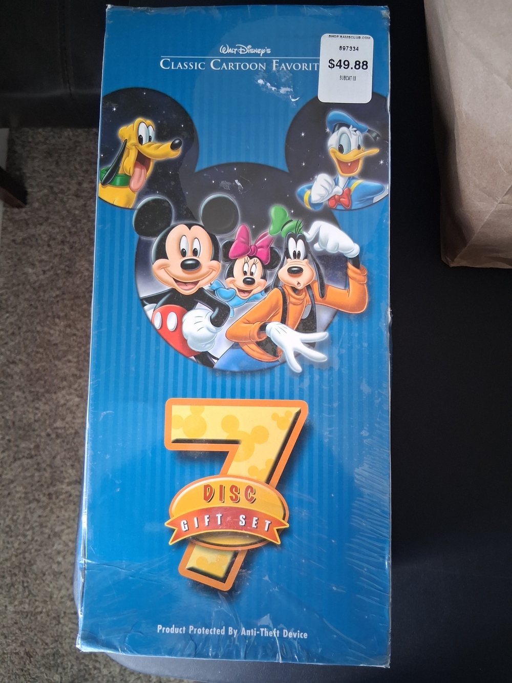 NWT - Vintage Disney Blue 7-Disc Classic Cartoon Favorites DVD Gift Set